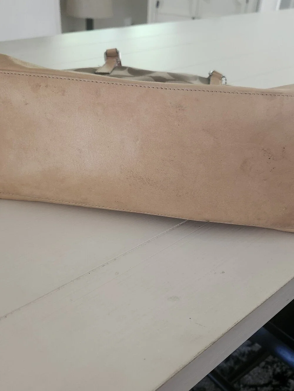 Coach Tan and Brown Signature Canvas Tote